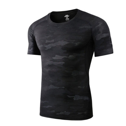 Men's Running Fitness Clothes - Lightweight Polyester Fiber T-Shirt