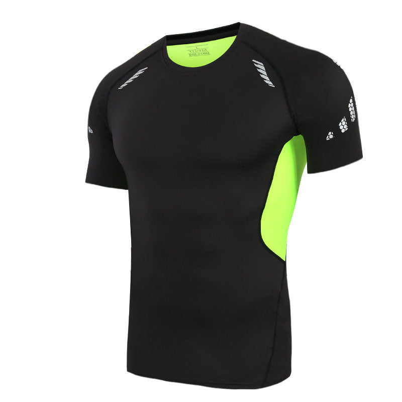 Men's Running Fitness Clothes - Lightweight Polyester Fiber T-Shirt