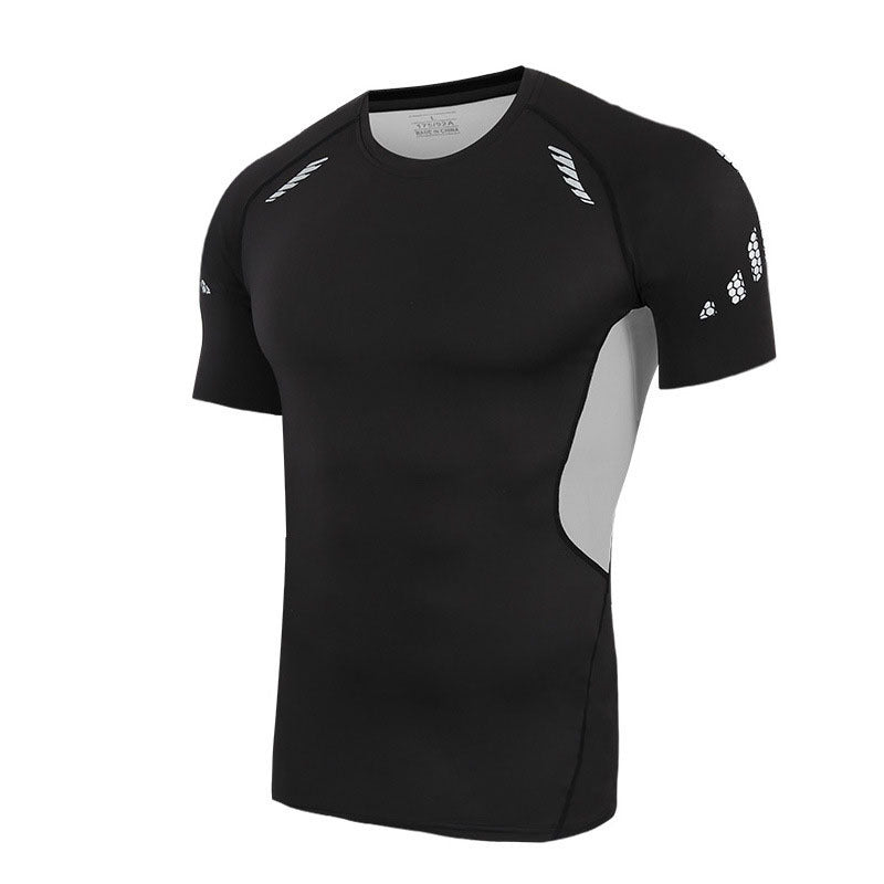 Men's Running Fitness Clothes - Lightweight Polyester Fiber T-Shirt