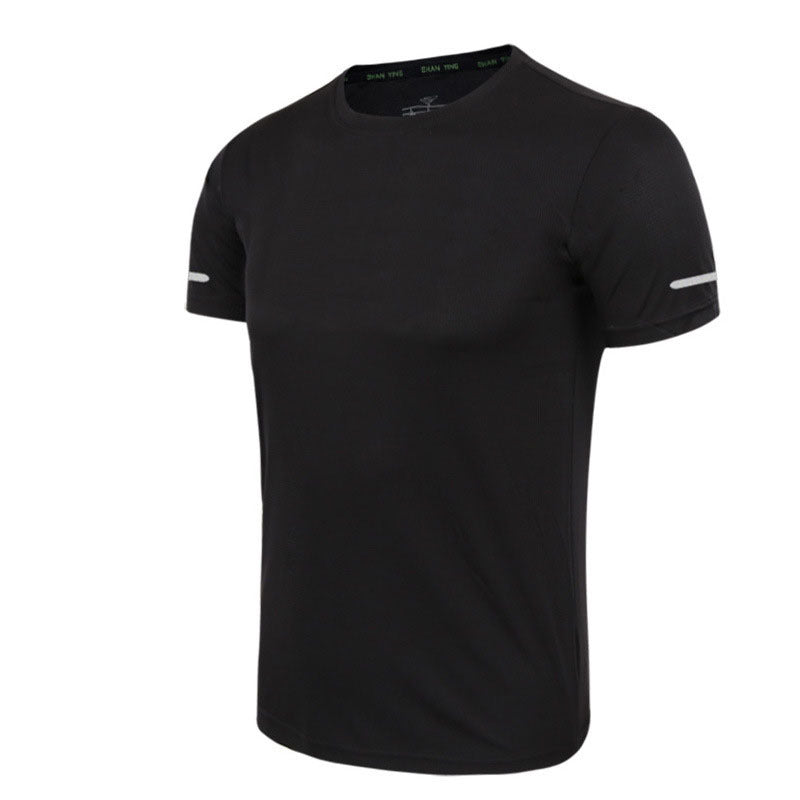 Men's Running Fitness Clothes - Lightweight Polyester Fiber T-Shirt