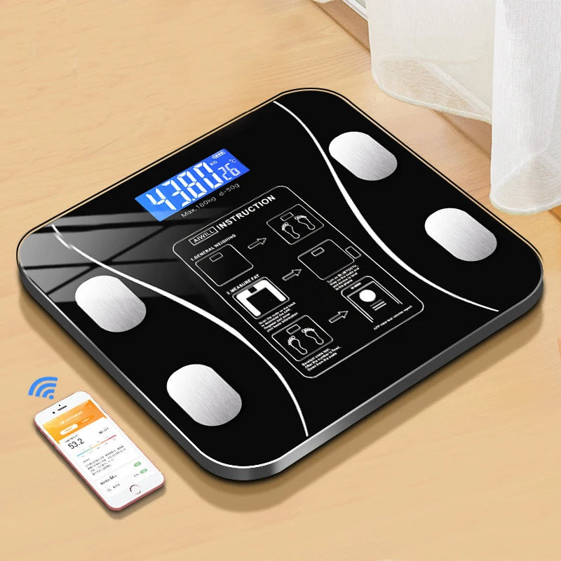 Smart Body Fitness Compositions Health Analyzer - USB Rechargeable Wireless Digital Weight Scale