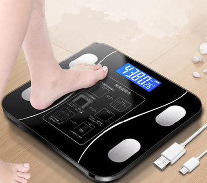 Smart Body Fitness Compositions Health Analyzer - USB Rechargeable Wireless Digital Weight Scale