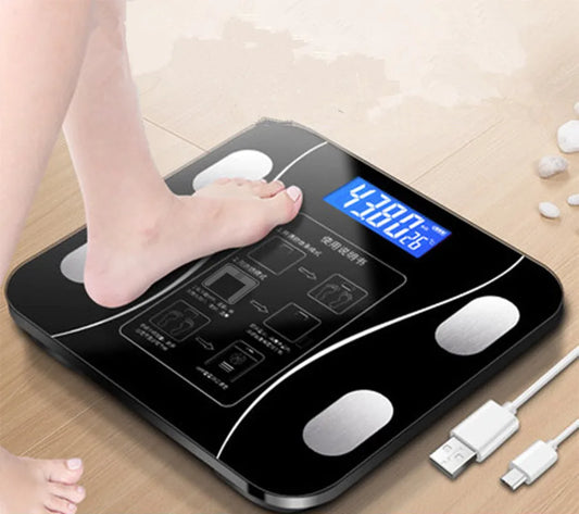 Smart Body Fitness Compositions Health Analyzer - USB Rechargeable Wireless Digital Weight Scale