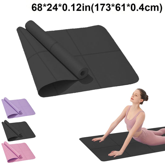 Fitness Yoga Mat - Anti-skid EVA Foam 4MM Thick Wellness Exercise Mat for Pilates and Gymnastics