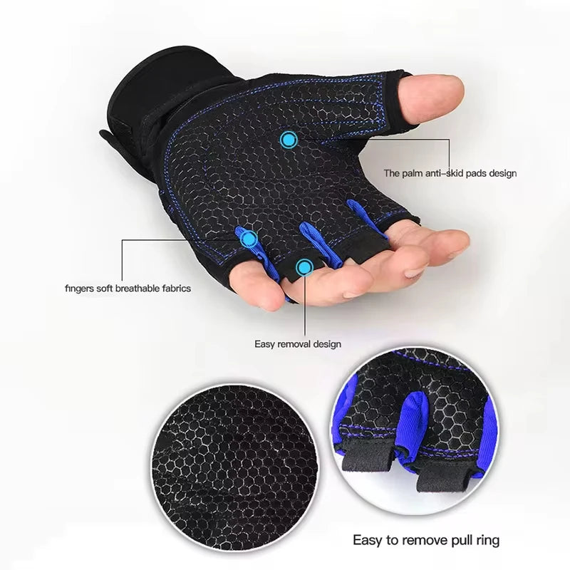 Non-Slip Breathable Gym Gloves for Men & Women - Weight Lifting Fitness Training & Cycling Gloves