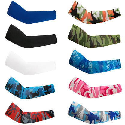 2Pcs Unisex Cooling Arm Sleeves - UV Protection for Outdoor Sports, Running, Fishing & Cycling, Ideal for Hiding Tattoos