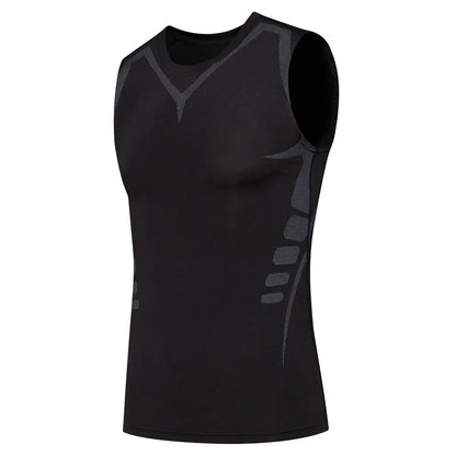 Men's Quick-Drying Sleeveless Sports Clothes - Ice Silk Training T-Shirt