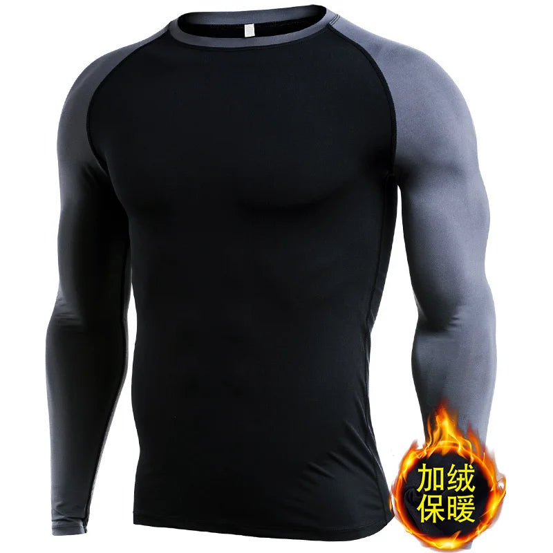 Men's Compression Football Suit - Quick Dry Fitness Tight Sportswear for Running & Riding