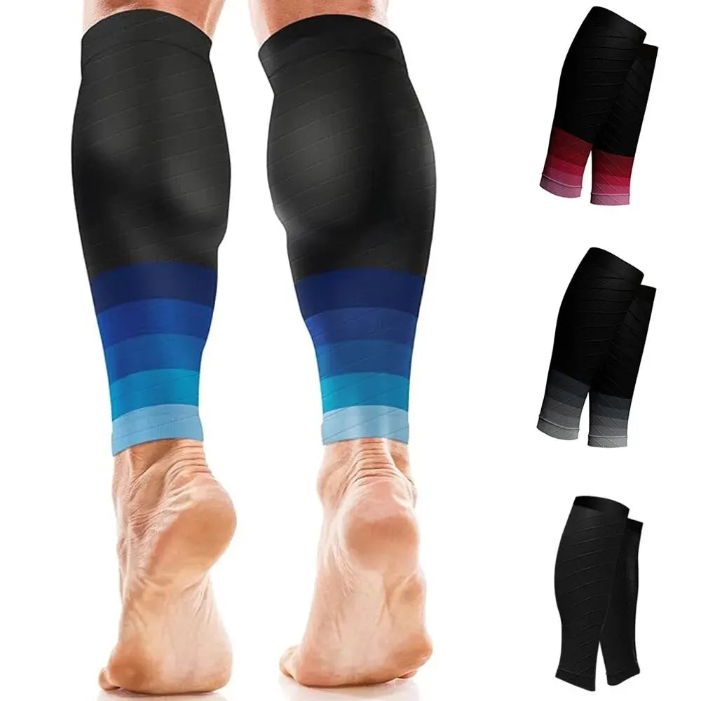 Calf Support Compression Sleeves for Men & Women - Footless Leg Warmers for Running & Outdoor Sports - 20-30mmHg Compression for Fitness & Wellness