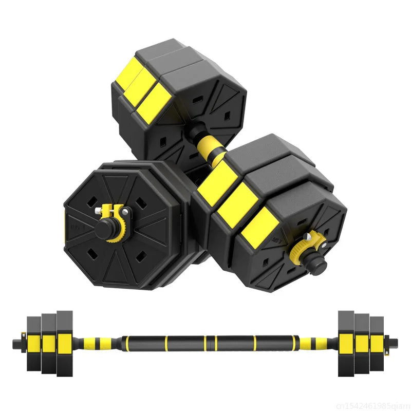 10/20/30KG Adjustable Dumbbell Barbell Weight Set - Anti-Skid Fitness Equipment for Strength Training, Body-Building, Home Gym