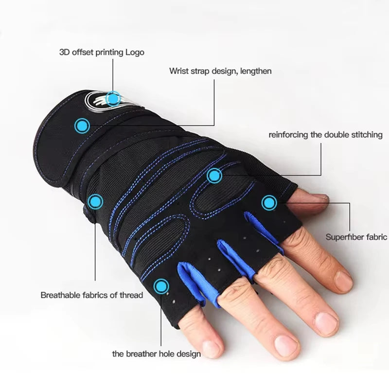 Non-Slip Breathable Gym Gloves for Men & Women - Weight Lifting Fitness Training & Cycling Gloves