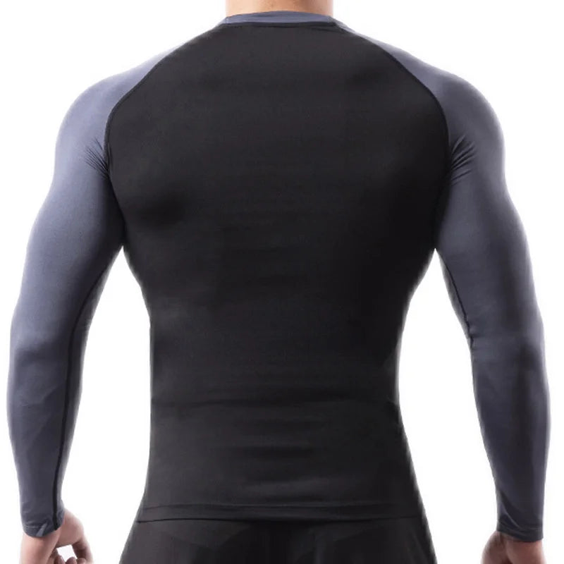 Men's Compression Football Suit - Quick Dry Fitness Tight Sportswear for Running & Riding