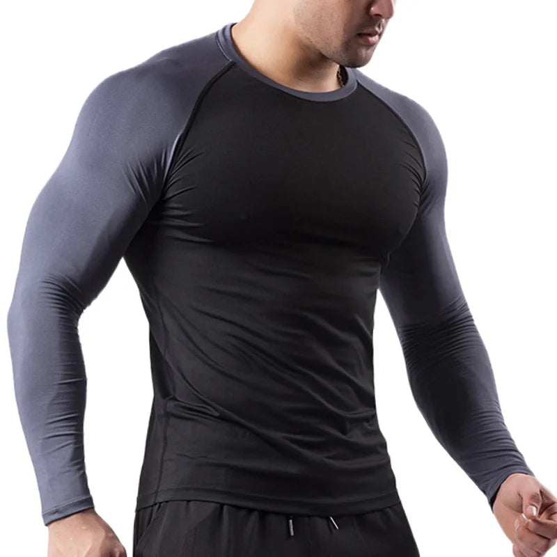 Men's Compression Football Suit - Quick Dry Fitness Tight Sportswear for Running & Riding