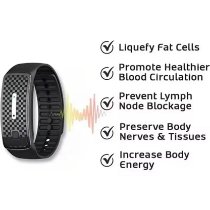 Ultrasonic Body Shape Wristband - Smart Magnetic Detox Bracelet for Heart Rate & Fitness Tracking