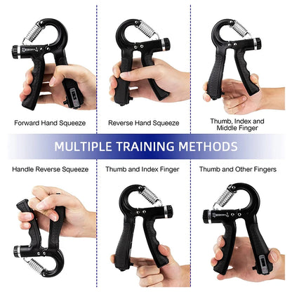 Fitness Adjustable Hand Grip Strengthener (5-60kg) - Cloth Wrist and Forearm Exerciser for Strength Training and Rehabilitation