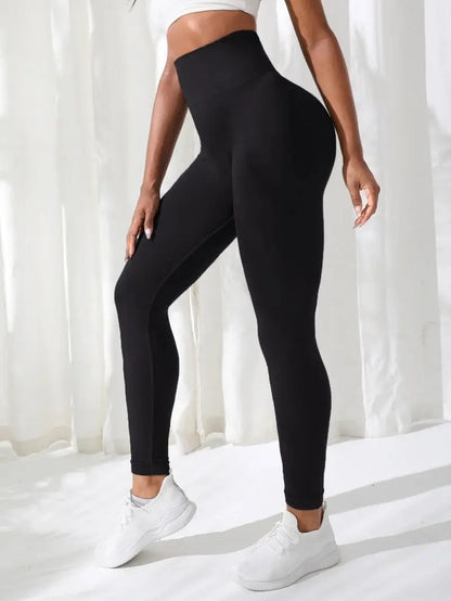 High Waist Seamless Yoga Leggings for Women - Stretchy Athletic Pants Fitness