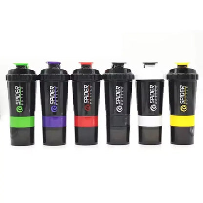 3 Layer Shake Cup - Protein Powder Stirring Fitness Bottle for Body-Building and Exercise, Large Capacity, Gift-Worthy Design