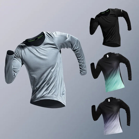 Men's Long-Sleeved Quick-Drying Sports T-Shirt - Casual Running Fitness Top