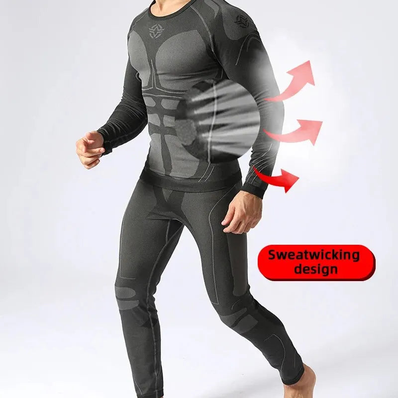 Men's Sport Thermal Underwear Suits - Quick Dry Compression Cycling & Fitness Clothes