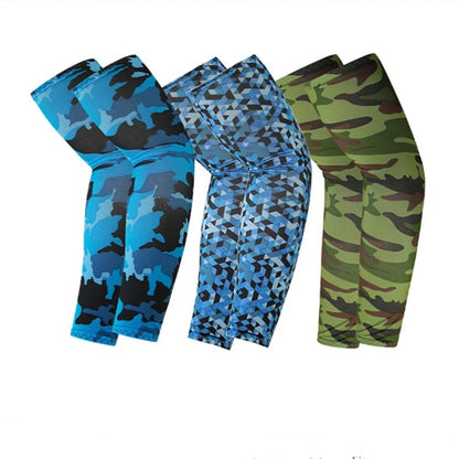 2Pcs Unisex Cooling Arm Sleeves - UV Protection for Outdoor Sports, Running, Fishing & Cycling, Ideal for Hiding Tattoos