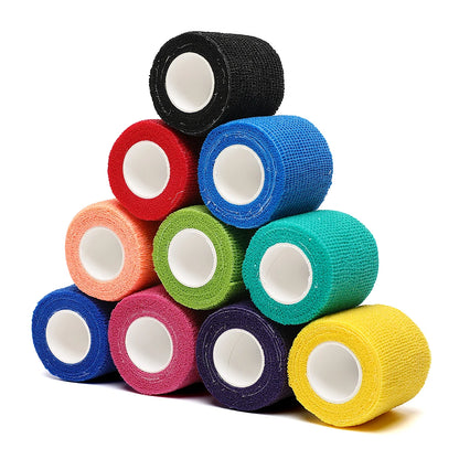 Colorful Athletic Wrap Tape Self Adhesive Elastic Bandage Elastoplast Sports Protector for Fitness Clothes Knee Finger Ankle Palm Shoulder