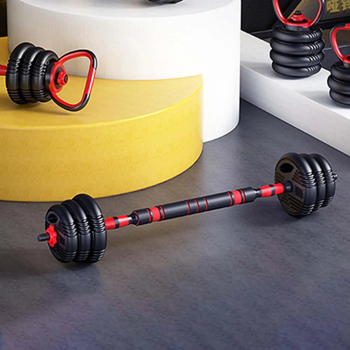 Dumbbell Extension Bar Connector Attachment - Strength Training Equipment for Fitness and Workout