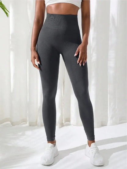 High Waist Seamless Yoga Leggings for Women - Stretchy Athletic Pants Fitness