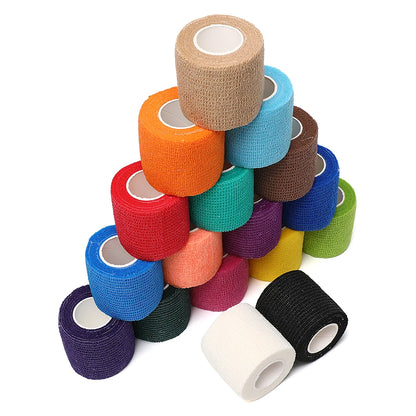 Colorful Athletic Wrap Tape Self Adhesive Elastic Bandage Elastoplast Sports Protector for Fitness Clothes Knee Finger Ankle Palm Shoulder