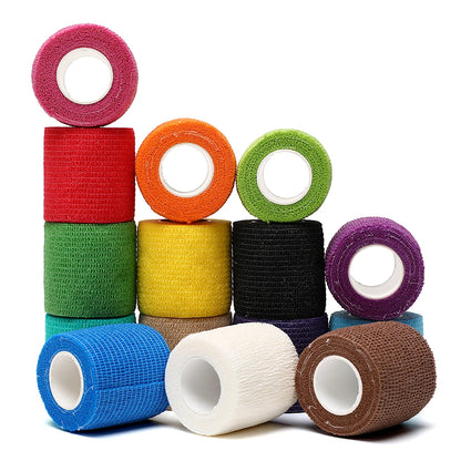 Colorful Athletic Wrap Tape Self Adhesive Elastic Bandage Elastoplast Sports Protector for Fitness Clothes Knee Finger Ankle Palm Shoulder