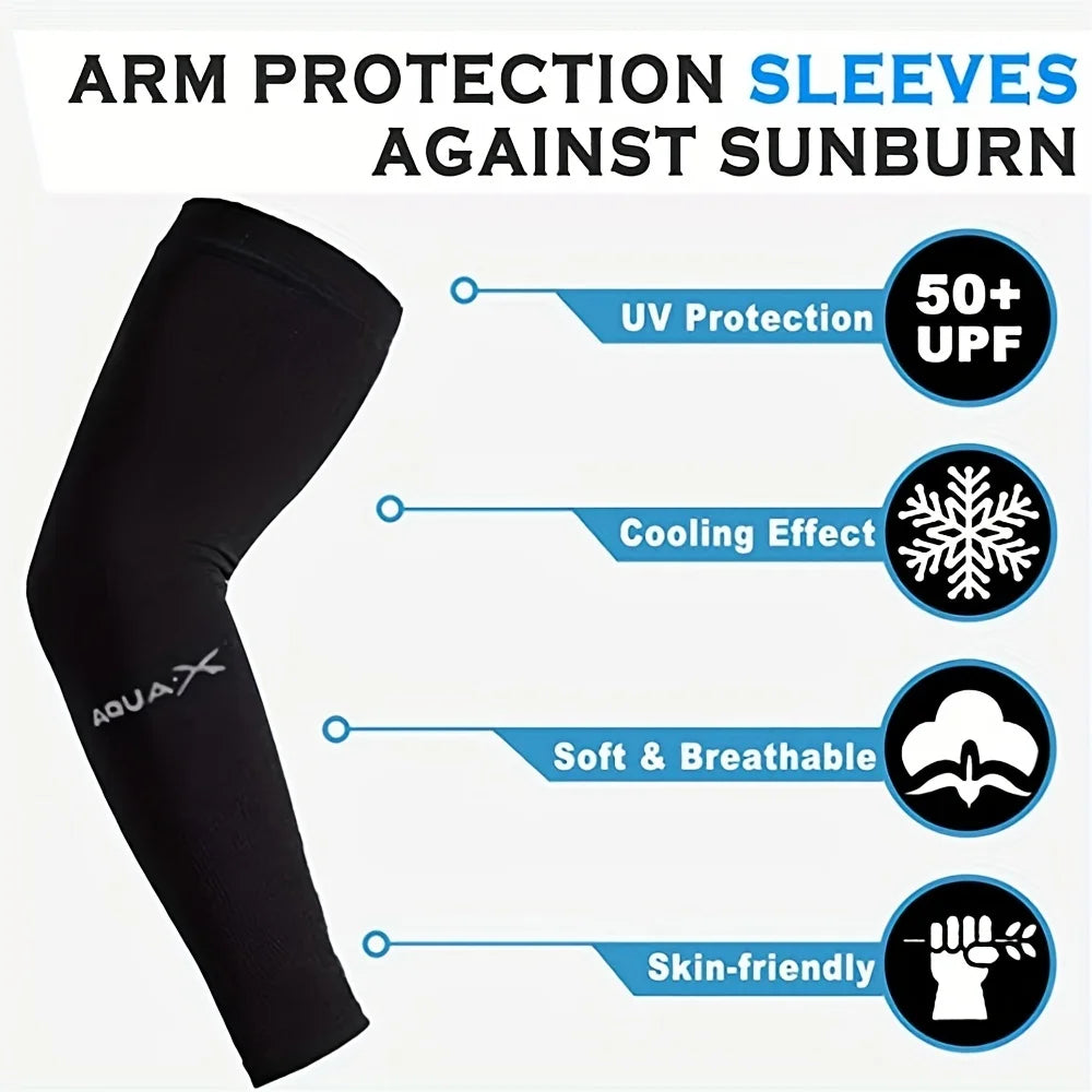 Breathable Sun Protection Sleeves - Cooling UV Protection for Driving, Golfing, Fishing, Cycling, and Hiking