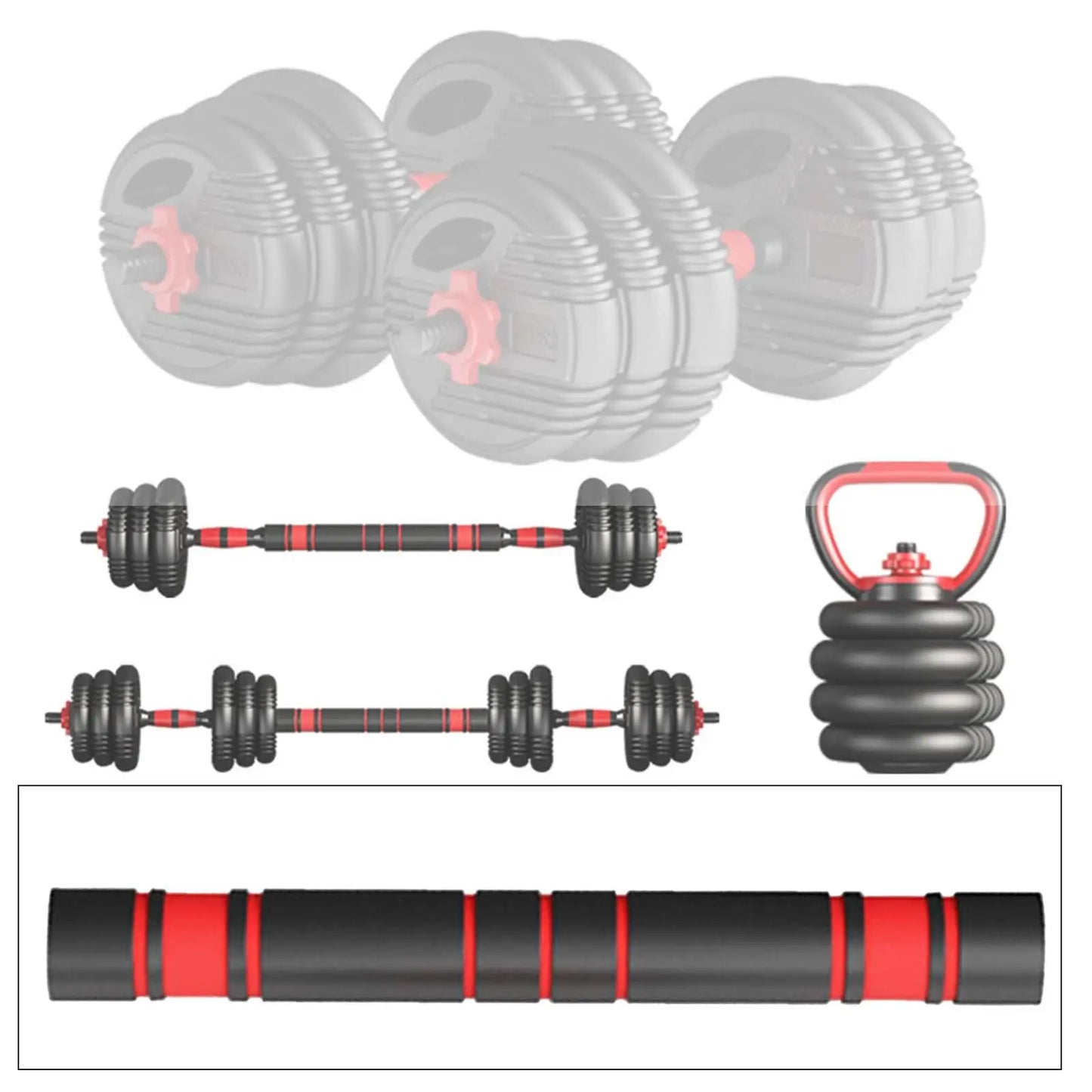 Dumbbell Extension Bar Connector Attachment - Strength Training Equipment for Fitness and Workout